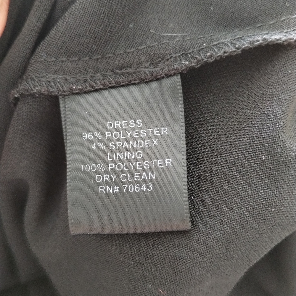 Jessica Howard Evenings Black Rosette Midi Dress Size 6 Women's Formal A-line - Picture 5 of 9